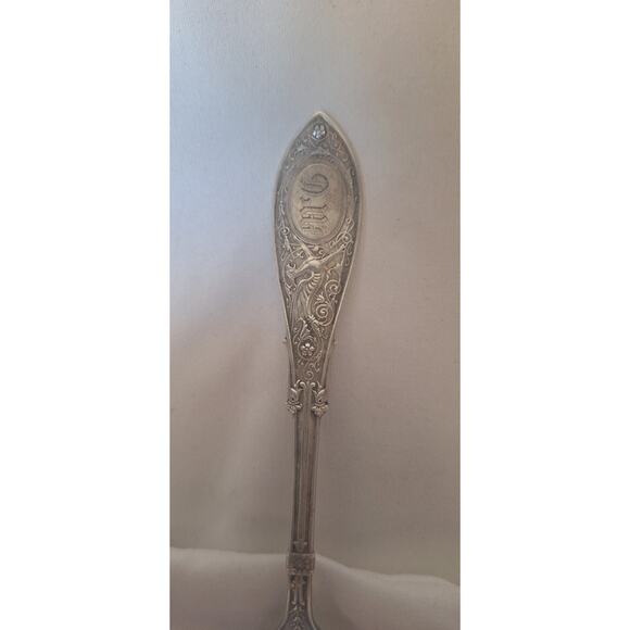 Antique Whiting Sterling Silver “Arabesque” Spoon 1875 Roehm & Wright 6.75" - Picture 2 of 9